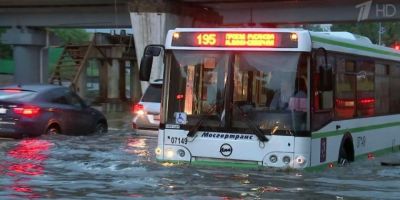 VIDEO Potopul s-a abatut asupra Moscovei