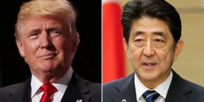 Donald Trump, la prima intalnire cu un sef de stat extern dupa victoria din alegeri. Shinzo Abe: 