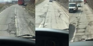 VIDEO Filmare pe drumul de acces spre autostrada ce leaga Romania de Europa. 